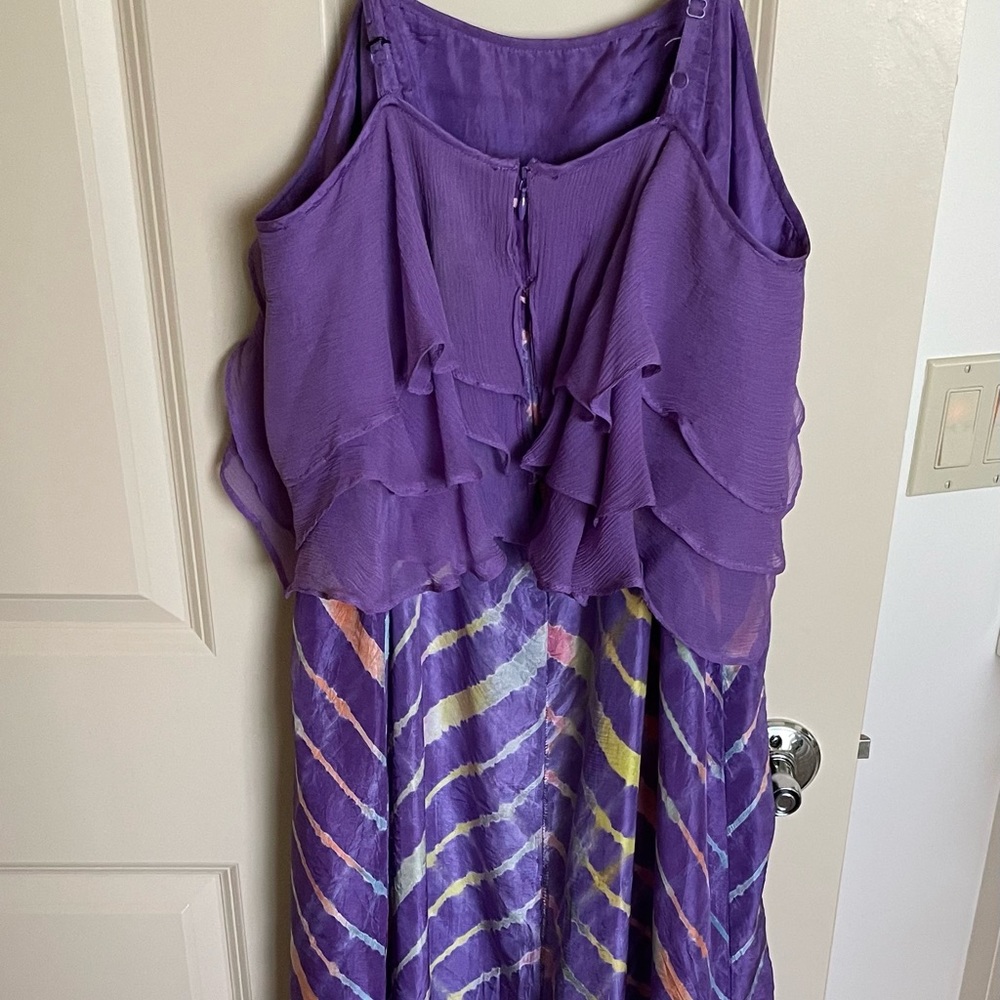 Calypso silk tie dye maxi dress